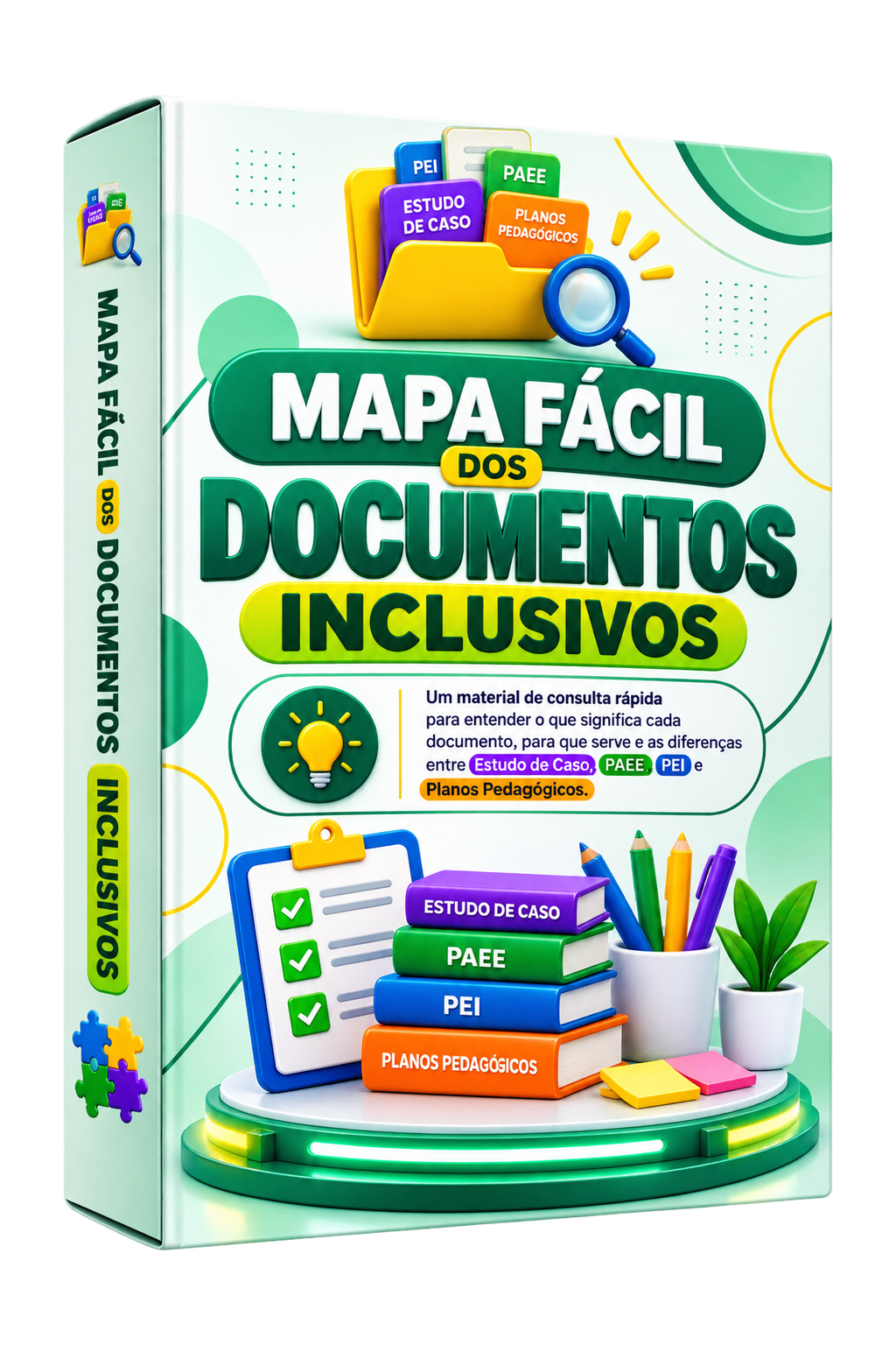 Mockup do bônus Mapa Fácil dos Documentos Inclusivos